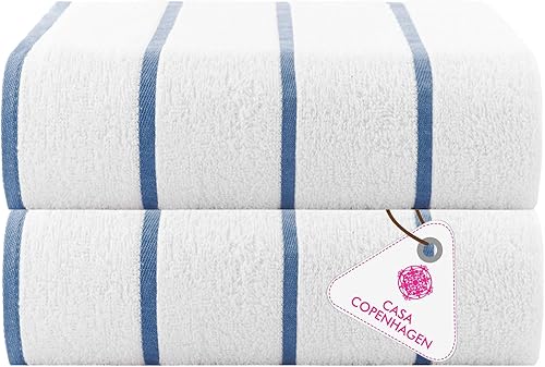 Miniatura 16 de CASA COPENHAGEN Solitaire - Juego de toallas de 6 piezas, color blanco brillante, 21.16 oz/m², 2 toallas de baño, 2 toallas de mano, 2 toallas