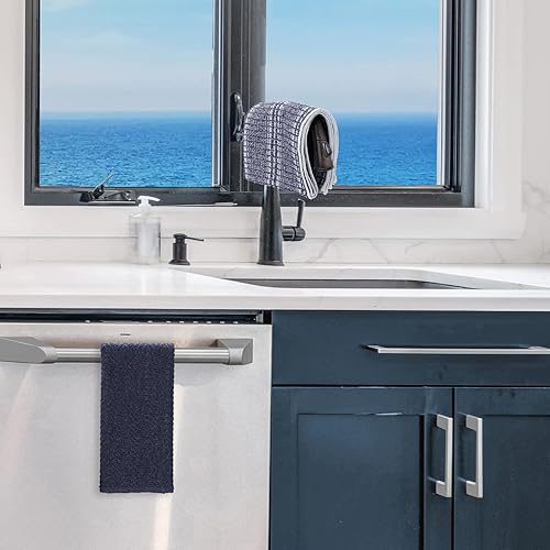 Miniatura 4 de Nautica Toallas de cocina 100% algodón, paños de limpieza reutilizables superabsorbentes, paños de cocina, toallas de mano para secar platos, juego