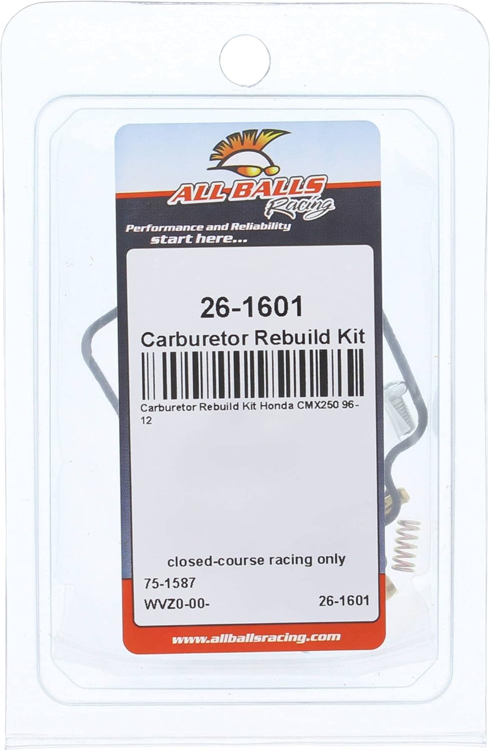 All Balls Racing Carburetor Rebuild Kit 26-1601 Compatible With/Replacement For Honda CMX250 1996-2012