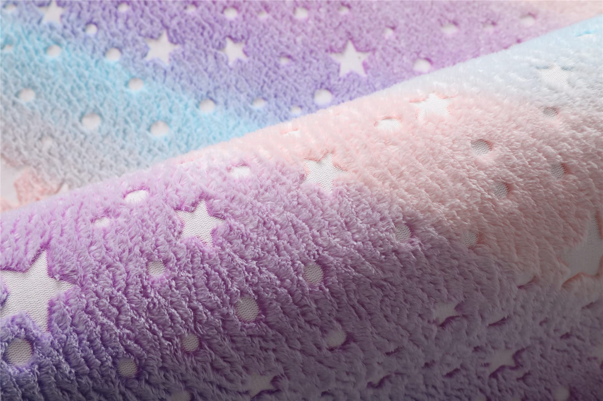 Tappeto luminoso fosforescente, per bambini, antiscivolo, per camera da letto e salotto, arcobaleno scuro colorato, 200 x 120 cm