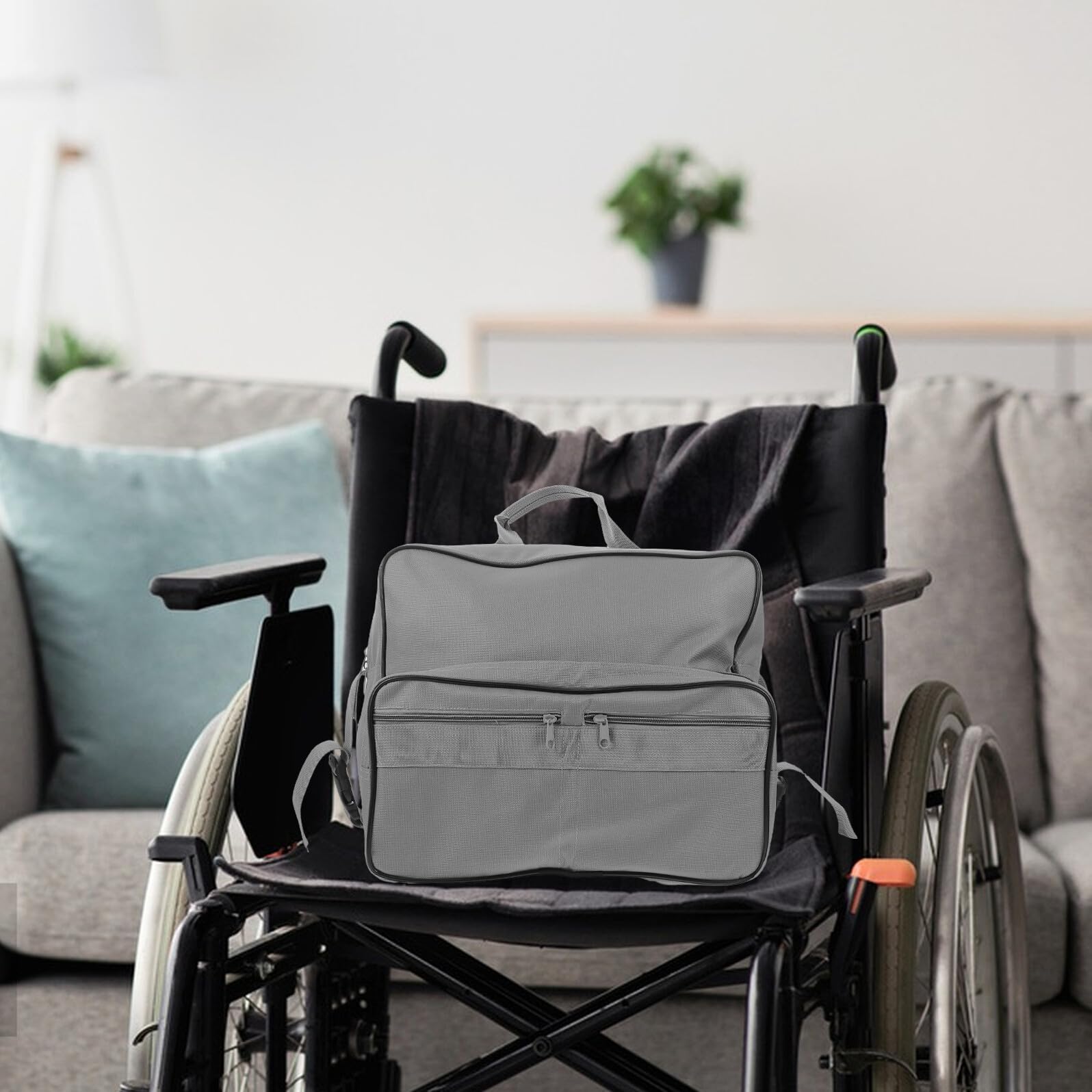 BESTYASH Faltbarer Rollstuhl-rucksack mit Wasserdichtem Material und Mehreren Fächern für Großzügigen Stauraum Einfache Befestigung an Armlehnen und Komfortables Tragen bei Reisen