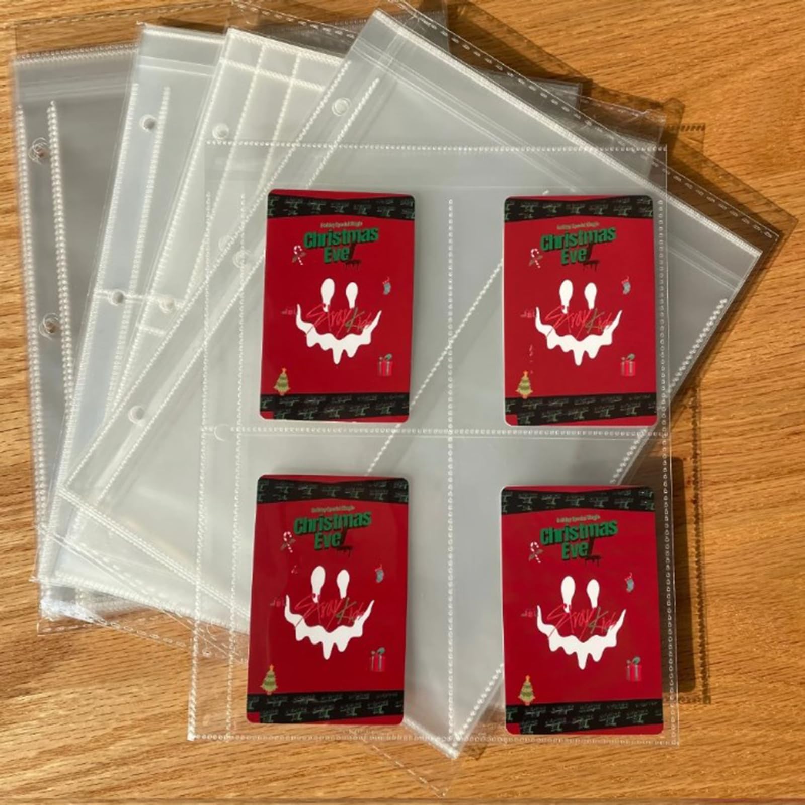 30 Stück Transparent Postkartenhüllen Fotohüllen A5 Postkarten Doppelseitig Fotohüllen 4 Taschen Foto Seitenschutz Fotoalbum Nachfüllseiten für Familien, Hochzeits
