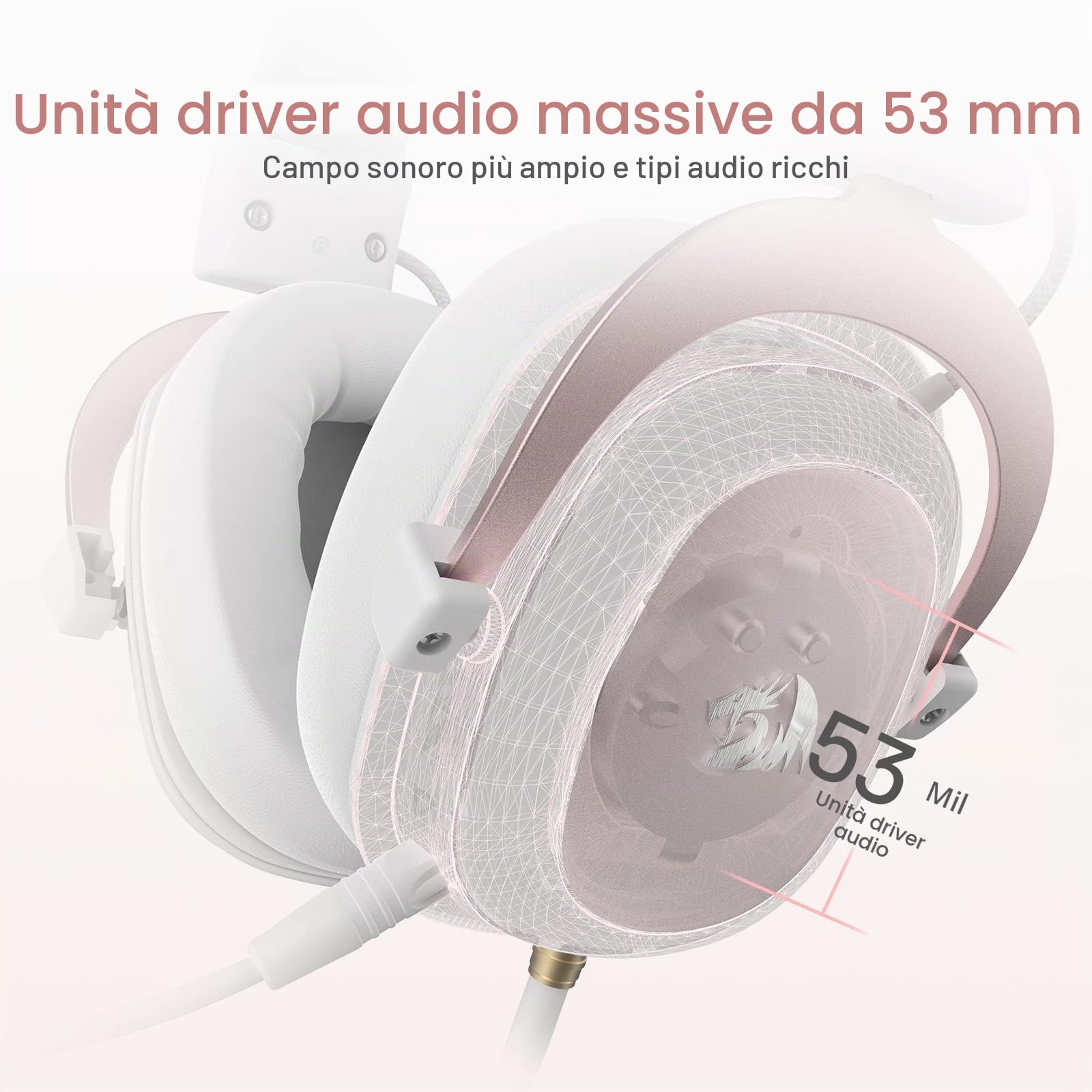 Redragon H510 Zeus Cuffie Gioco Cablato 7.1 Memory Foam | cuffie gioco cablate audio 7.1 surround cuscinetti memory foam microfono rimovibile multipiattaforma PC PS4 Xbox NS