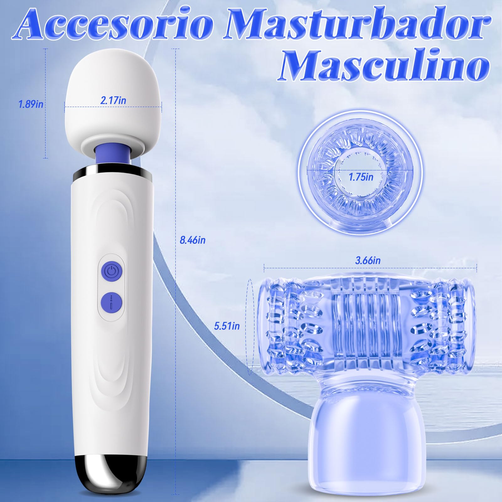 Vibradorador Mujer Hombre con Accesorio Masturbador Masculino Juguetes Eróticos para Pareja Sexuales, Masturbador Hombre con 9 Vibración, Vibrador Masajeador Clítoris Sex Toys para Parejas & Solo