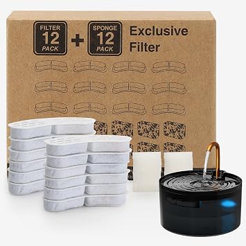 Cat Water Fountain with 12pack Filters