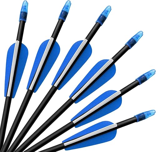 Vista 6 de Flechas de tiro con arco de 28 pulgadas, flechas de práctica para arco recurvo de fibra de vidrio, flechas de entrenamiento para niños, jóvenes
