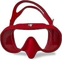 Vista 14 de Spartacus Frameless Dive Mask, Ultra-Clear Low-Iron Glass, Wide View, Low Volume, 100% Silicone Skirt