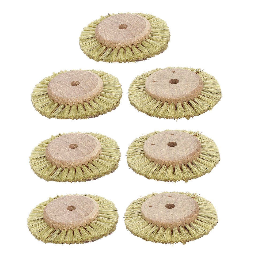 Aexit 65mm Dia Wooden Hub 2 Rows Bristle Wheel Brush Grinding Cleaning Tool Beige 7pcs (bc666b18b8c5112a3dc6f98d87b56ce5)