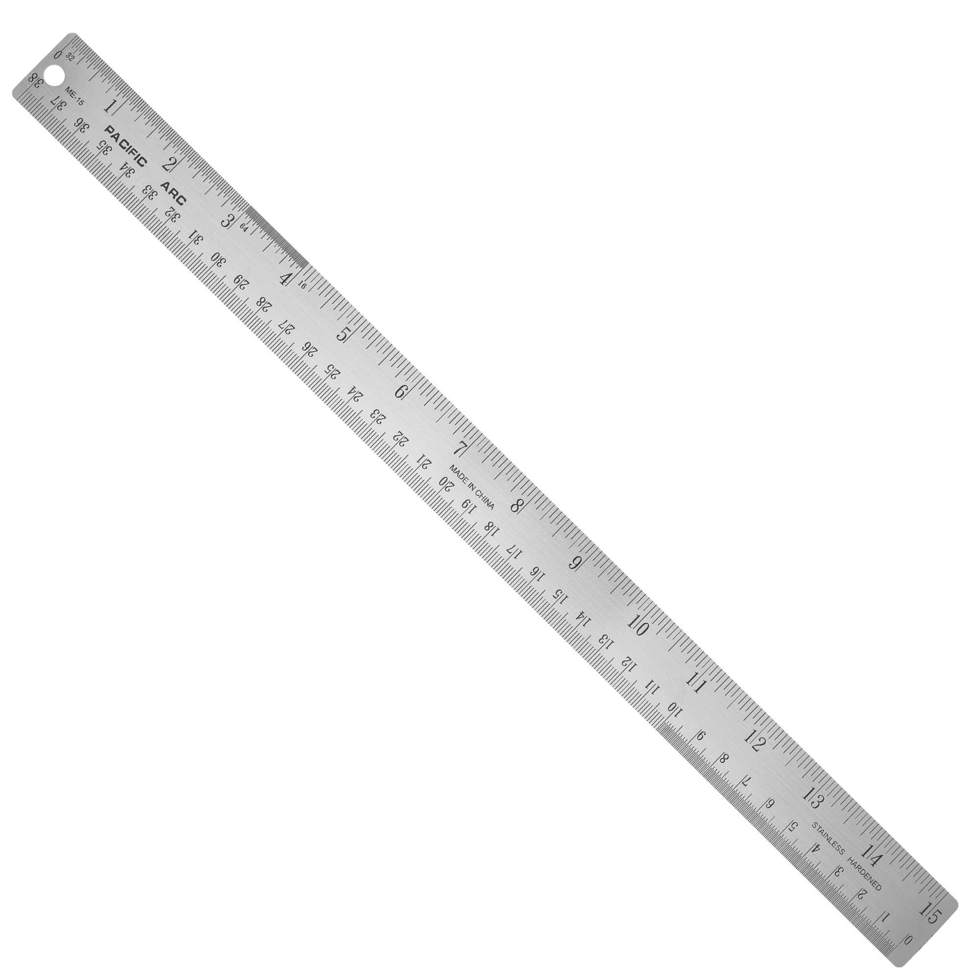Metal 15 Inch Ruler Snapklik.com : Stainless Steel 15 Inch Metal Ruler Non-Slip Rubber Back