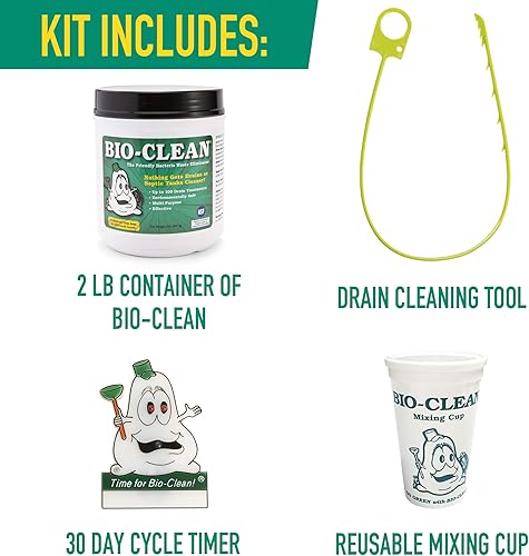Miniatura 4 de Bio-Clean El kit de limpieza de drenaje definitivo limpia los drenajes, tanques sépticos, atrapa grasa totalmente natural y 100% garantizado sin