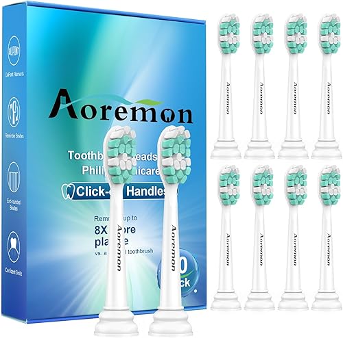 Aoremon Cabezales de cepillo de dientes para Sonicare C2 Cabezales de repuesto  Compatible con todos los cepillos de dientes eléctricos Phillips