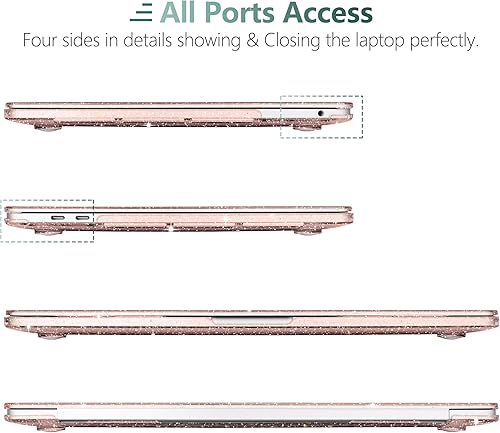 Miniatura 7 de MEEgoodo Funda para MacBook Pro de 13 pulgadas con chip M2 2022 2021 2020 lanzado A2338 M1 A2251 A2289, carcasa rígida de plástico con cubierta de