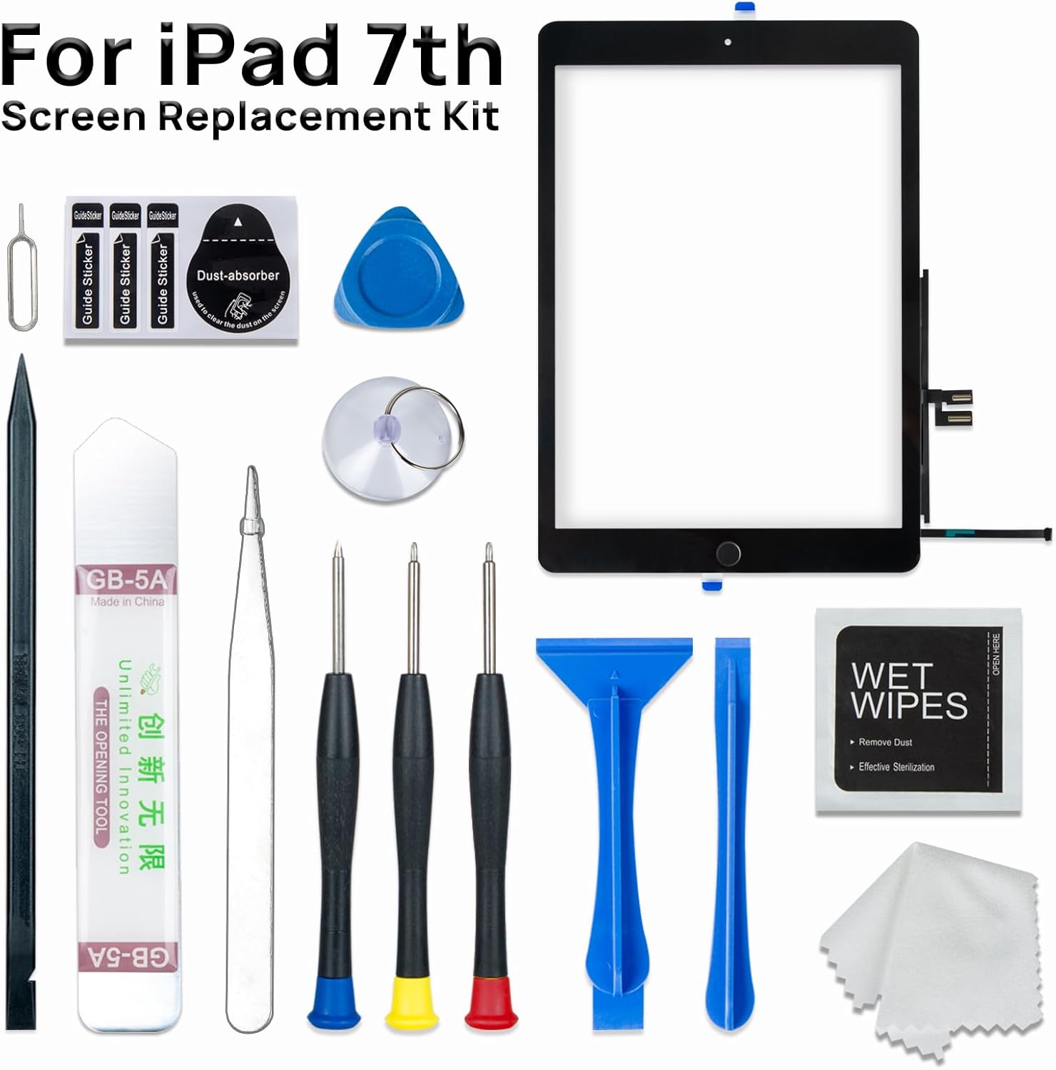 for iPad 7 7th / 8 8th Gen 2019 2020 10.2 Inch Screen Replacement Digitizer Touch Glass for 7th or 8th Generation A2197 A2198 A2200, A2270 A2428 A2429 A2430 with Home Button