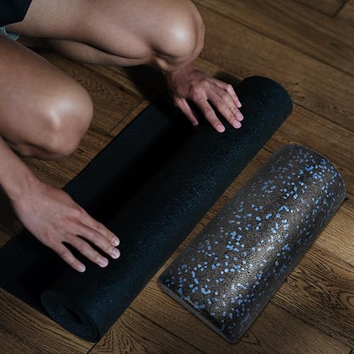 Miniatura 6 de Milisten Rodillo de espuma para masaje muscular de espalda, medio rodillo para yoga, fitness y entrenamiento de equilibrio, diseño cómodo para