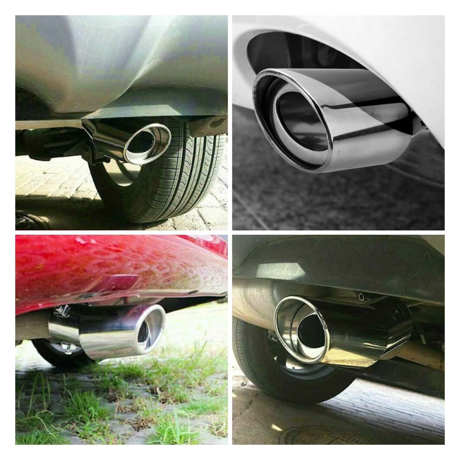 Terminale di Scarico, per VW New Beetle Cabrio (1Y7) 2002-2010 Tubo di Scarico Terminale marmitta Regolabile Accessorio Auto Installazione Facile,A