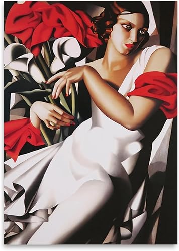Portrait of Ira de Tamara de Lempicka - Póster decorativo de pared sin marco  Pósteres de decoración para el hogar y la oficina, imágenes e