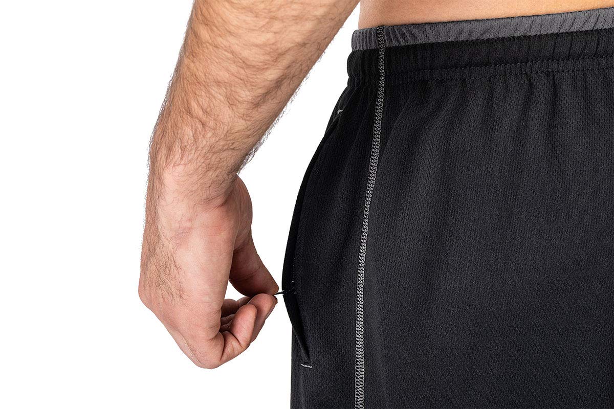 EKLENKSON - Pantalones para Hombre de Chándal para Hombre con Forro de Malla Bolsillos con Cremallera Parte Inferior Abierta