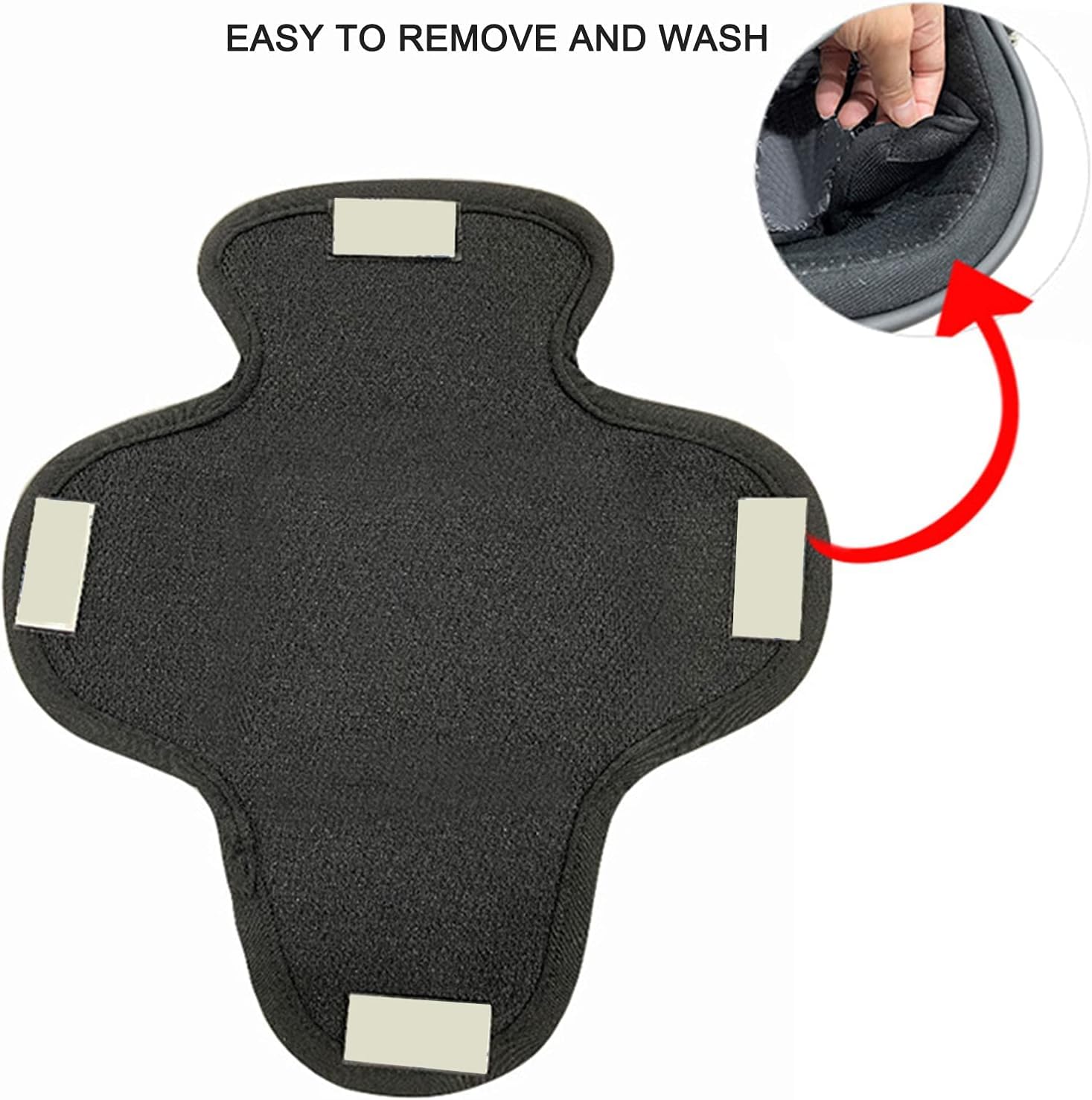 Fodera per casco moto, Fodera per casco traspirante anti-sudore, Assorbe il sudore gocciolante, Imbottitura interna per riutilizzabile e lavabile