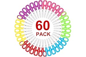 60-Pack Kids Blunt-Tip Scissors for Classroom or Home Use