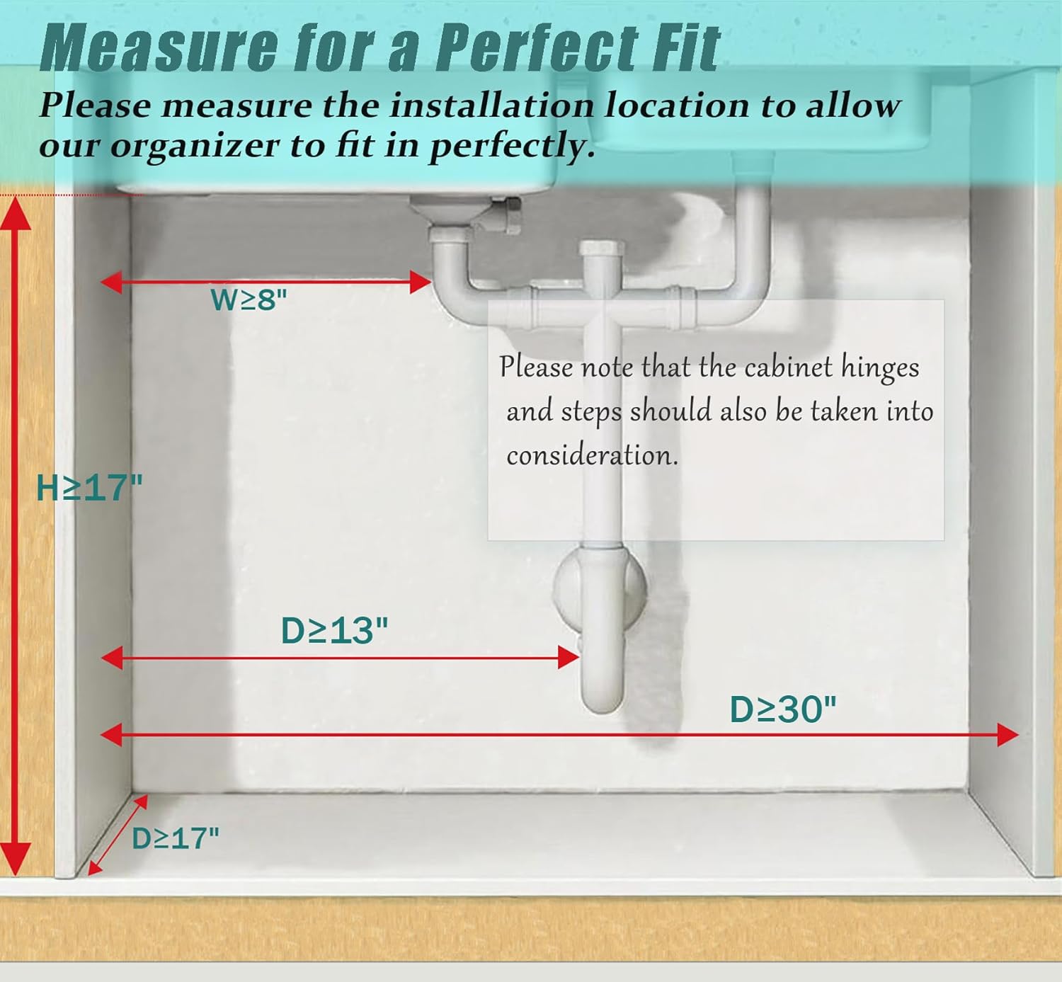 Under Sink Organizer, Extra-Wide Upgrade, 2-Pack of 2-Tier Metal Slide Out Cabinet Organizer, Height Adjustable Organization and Storage Series, Bathroom/Cabinet/Kitchen organization, Black - Image 8