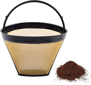 Reusable Coffee Filters 8-12 Cup Cone Coffee Filters Permanent Replacement Basket Filter Stainless Steel Mesh Coffee Filte...