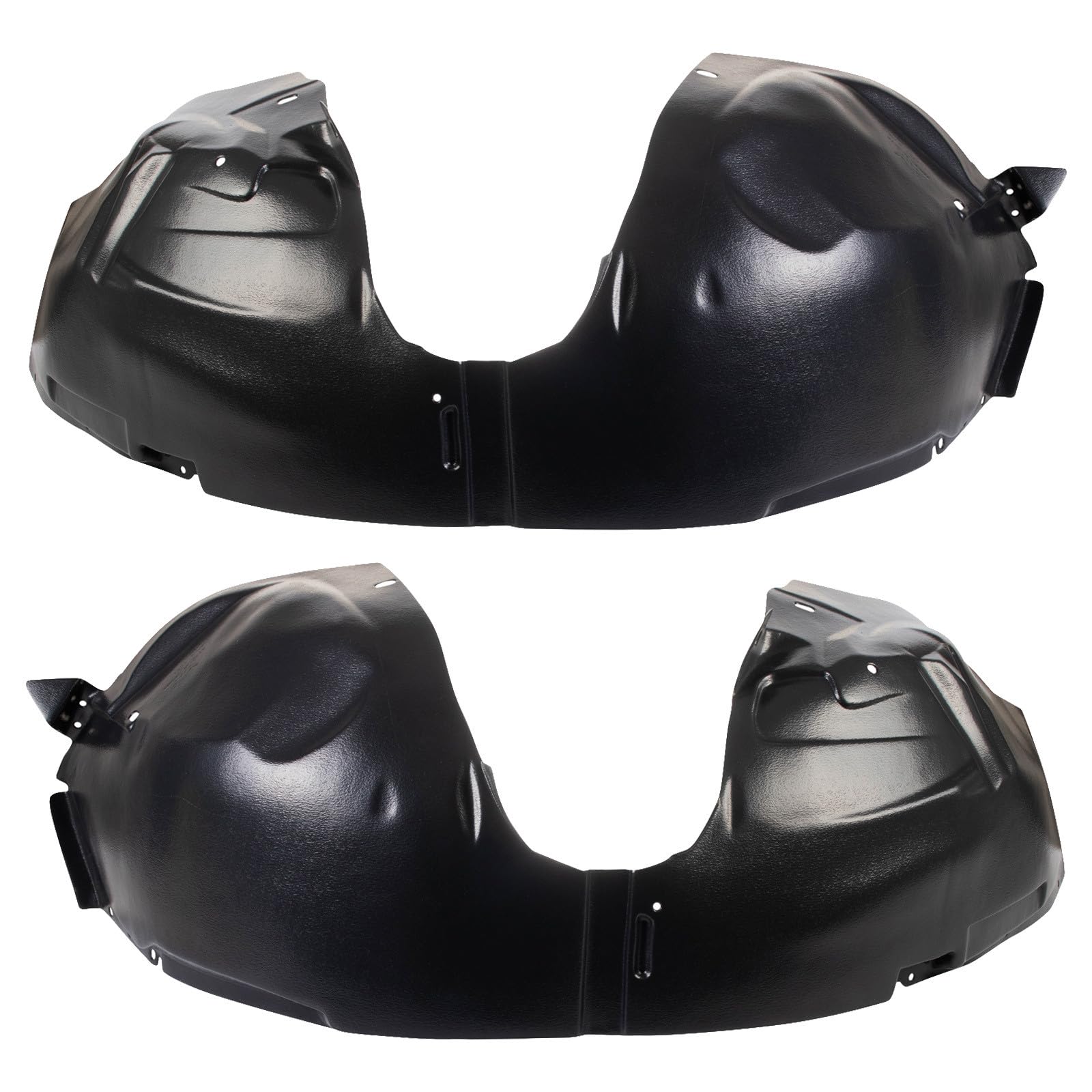 TRQ Front Inner Fender Liner Set Compatible with 2009-2019 Ford Flex FO1248139 FO1249139