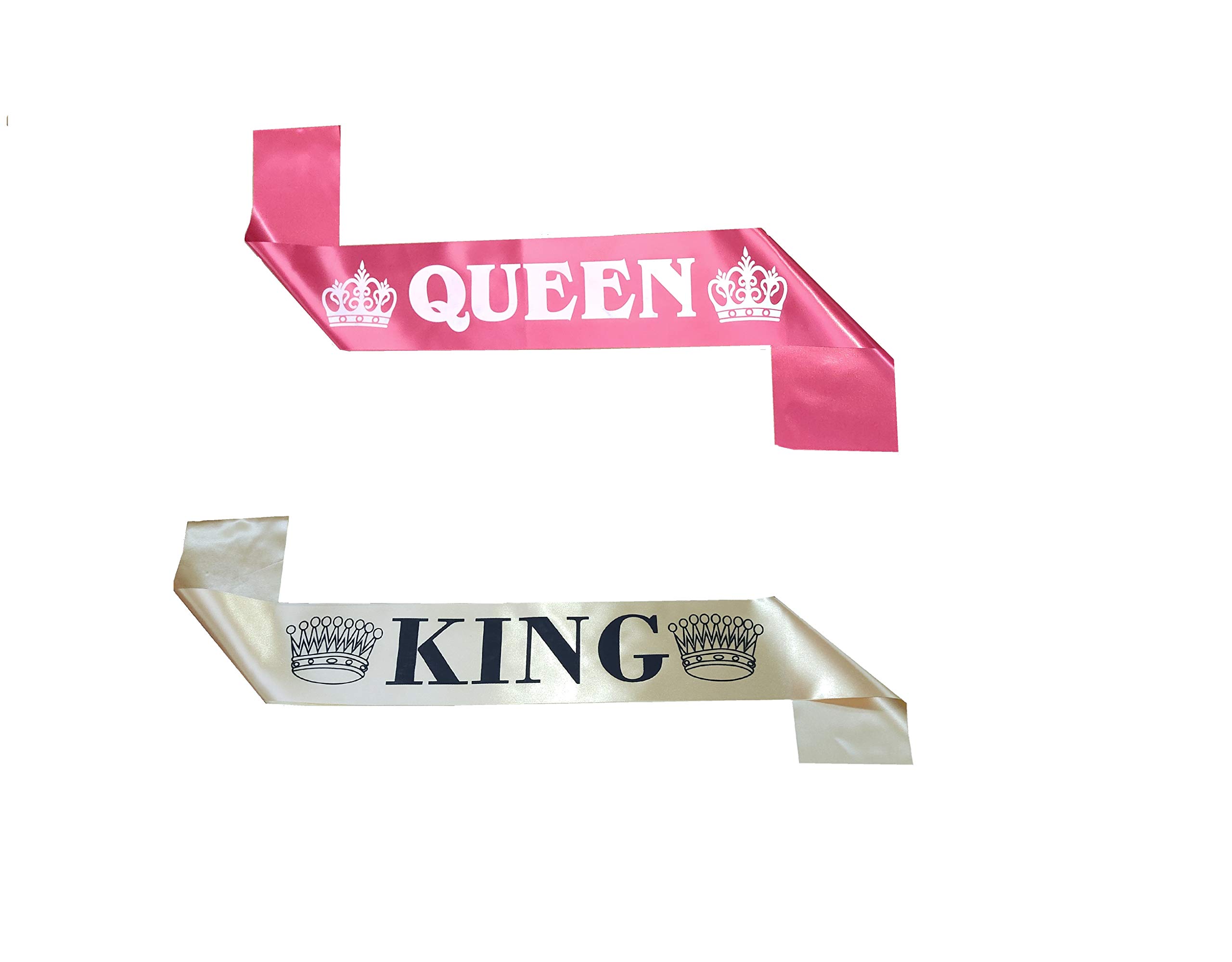 morel Multi Color Satin 'Queen' SASH OR 'King' SASH, School, Collage and Office Traditions, Anniversary, Bachelor Party Decorations Items (63INCH)