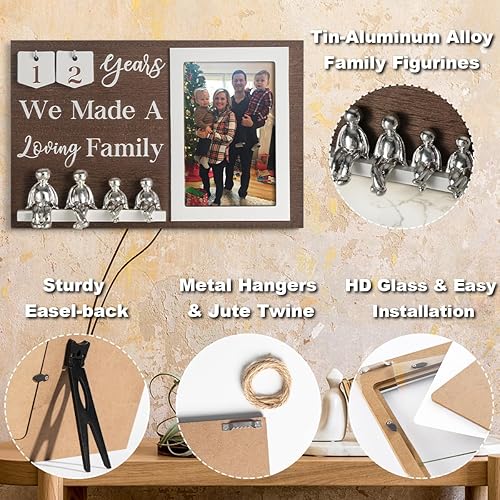 Miniatura 7 de Idea de aniversario de boda para esposa, regalos para todos los aniversarios, regalo de lata de 10 años para parejas, él, su marido, esculturas de