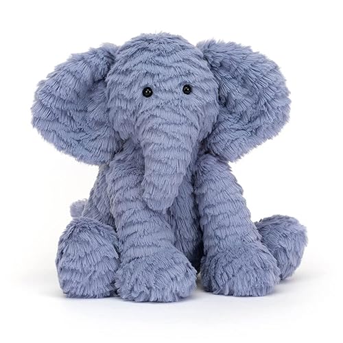 Jellycat Fuddlewuddle Elephant Stuffed Animal, Medium 9 inches - Elephant Plush Toy - Classic Children's Gift - Elephant