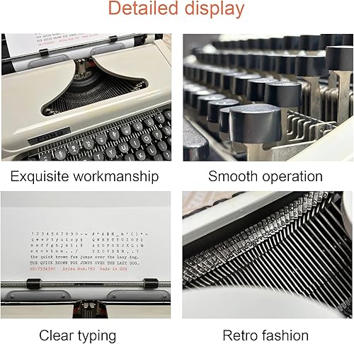 Miniatura 3 de Máquina de escribir tradicional manual, máquina de escribir manual clásica, procesador de palabras clásico para escribir novelas en cualquier lugar