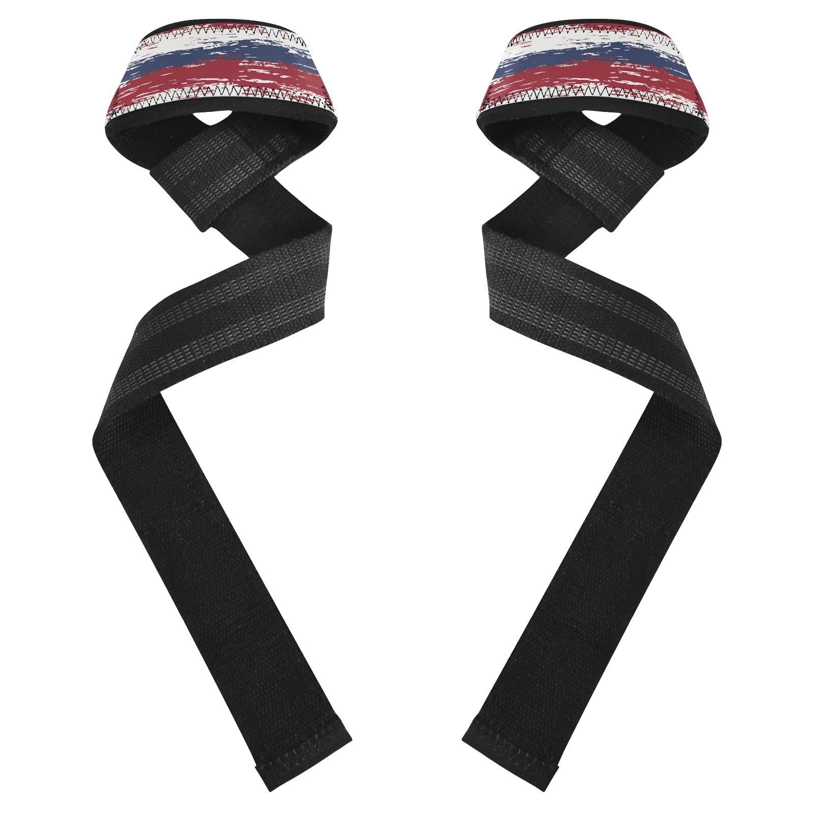 STAYTOP Colorful Stripes Wrist Straps for Weightlifting,Lifting Straps with Neoprene Cushioned Wrist Padded and Anti-Skid Silicone for Strength Training,Bodybuilding,Deadlifting