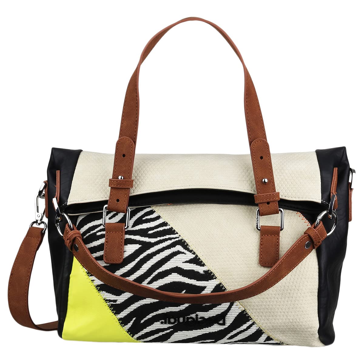 DesigualWomen's BOLS_Click CLOCKEN Love Hand Bag, Brown, One Size