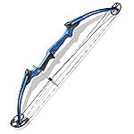 Genesis Archery Original Compound Bow with Adjustable Riser, 15-30 Draw Length, 10-20 lb Draw Weight, All Skill Levels, Draw Hand - Left, Blue