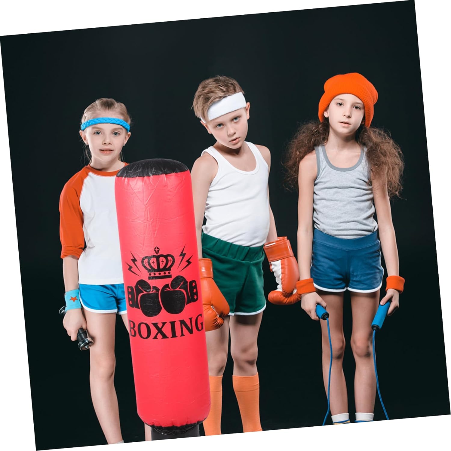 Totority Inflatable Punching Column for Boys and Girls and Adults Freestanding PVC Fitness Tumbler Pressure Relief Boxing Toy for Home and Gym Use