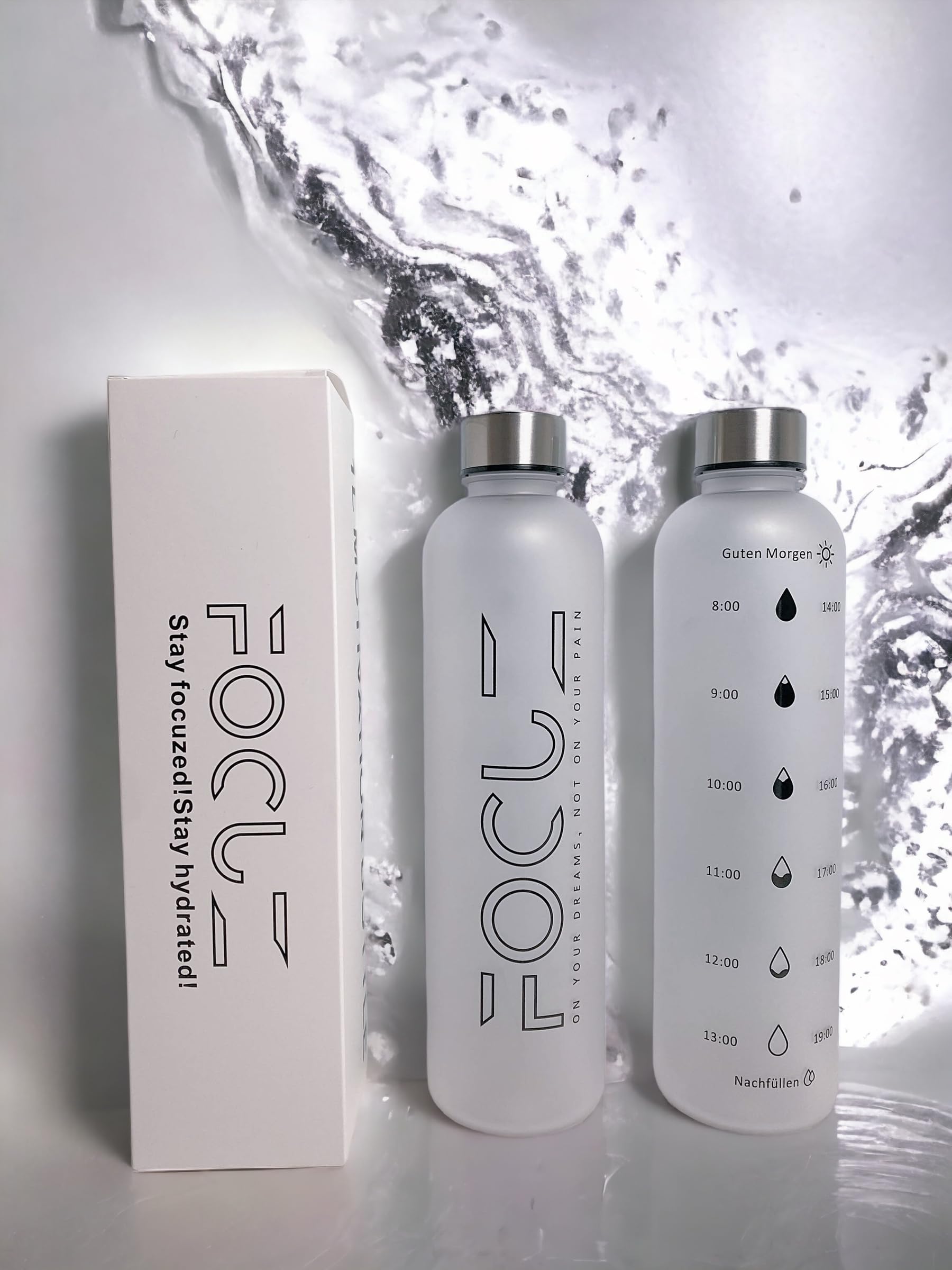 FOCUZ® Motivational Bottle 1 L with Motivational Time Marker, Water Bottle 1 L, 1 Litre, Leak-Proof, BPA-Free - Image 4