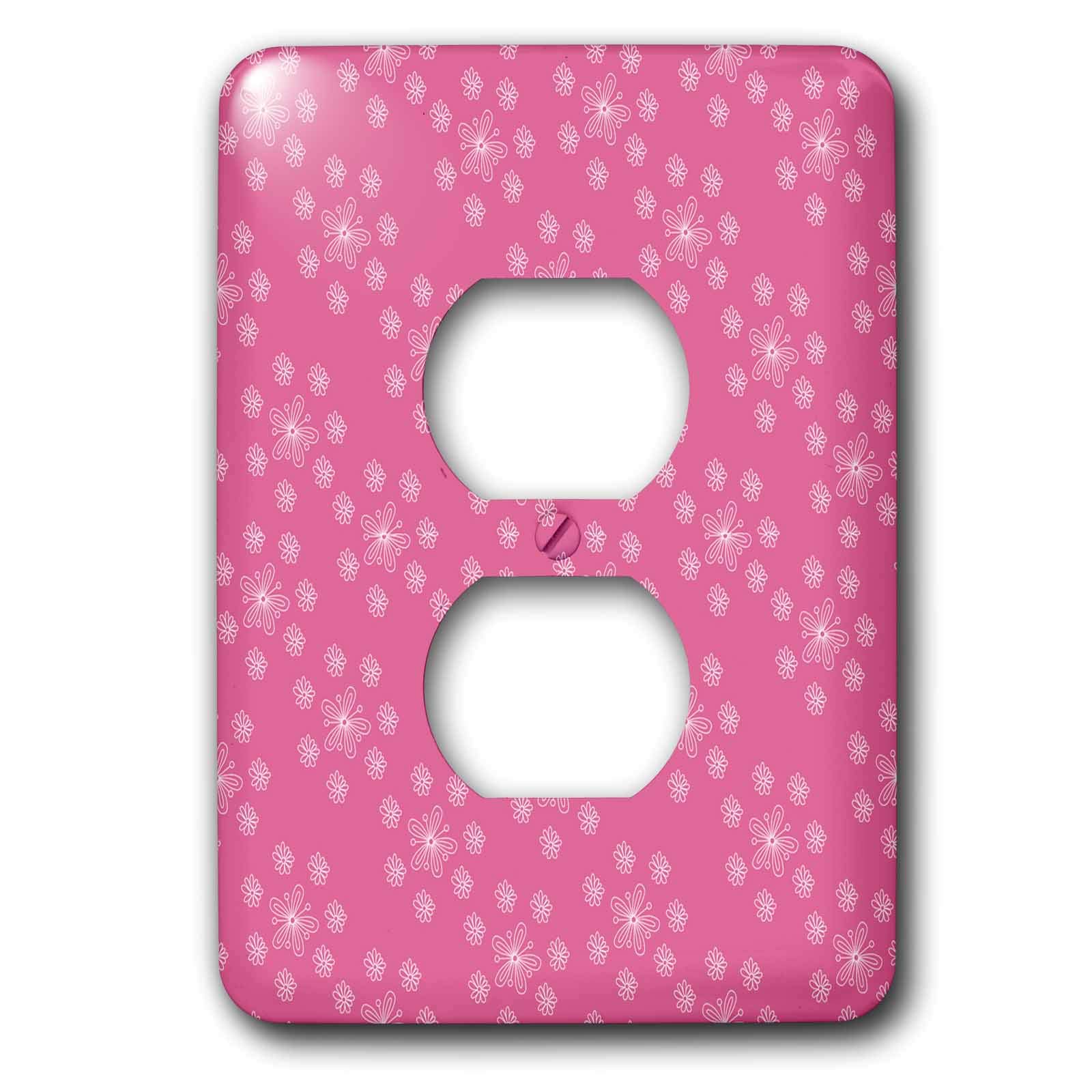 Cerise Moka Ditsy Fleurs 3dRose cache pour 2 prises robuste