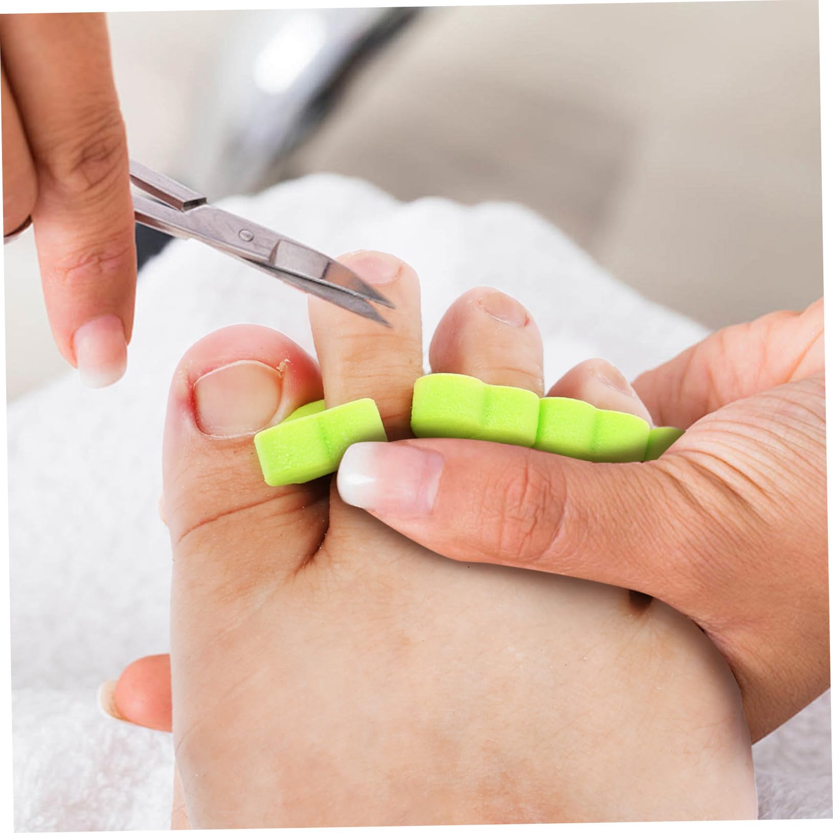 100 Separadores de Dedos Esponjosos para Mujer Herramientas para Pedicura Portátiles para Separar Uñas Casa y Viaje