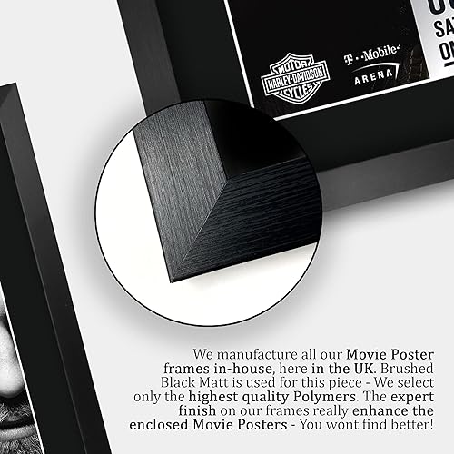 Vista 6 de HWC Trading UFC 229 Fight Khabib Nurmagomedov vs Conor McGregor 16 x 12 pulgadas, regalos enmarcados impresos con autógrafo firmado para fanáticos