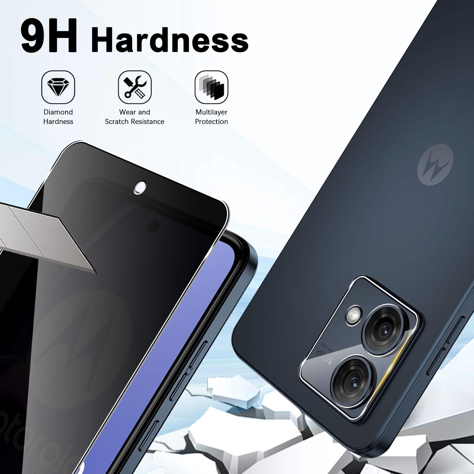 3 Pezzi]Vetro Teperato Per Otorola Oto G32 9H Durezza Ultra Resistente Pellicola Vetro - Foto 3