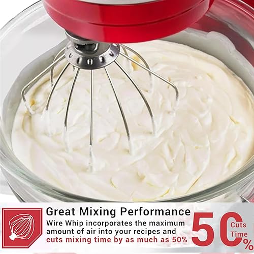 Miniatura 4 de KitchenAid - Accesorio de alambre de acero inoxidable para batidoras de 5 a 6 cuartos de galón, reemplazo de batidor de alambre para K5AWW, batidor