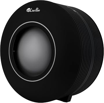 LivePure Capri Series Tabletop Air Purifier, Black