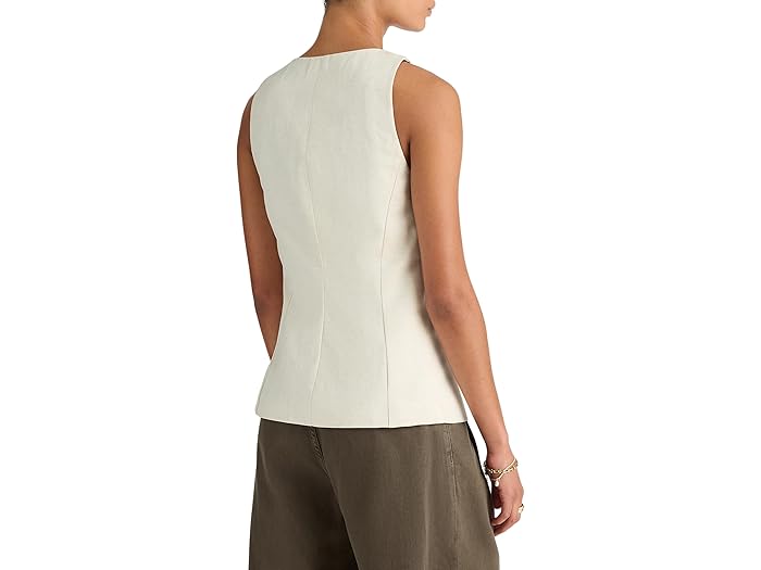Crewneck Cutaway Vest - Tencel Twill - Image 1