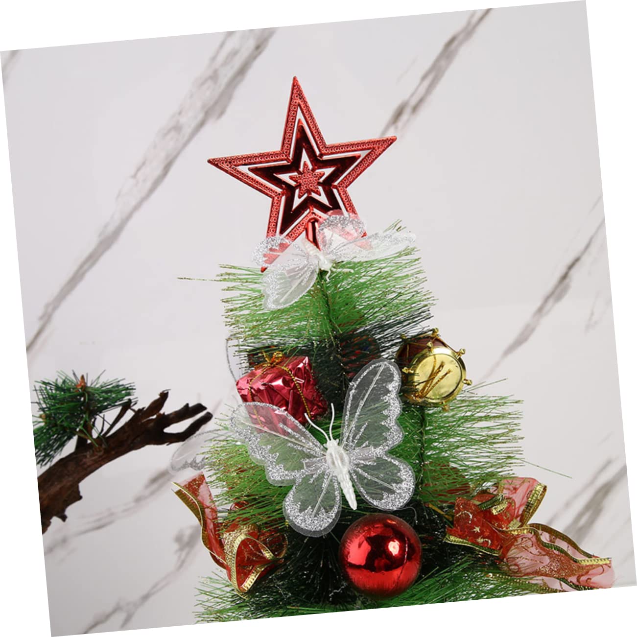STOBOK 5 Sätze Künstliche Schmetterlingsdekorationen UV Dekorative Schmetterlingsornament Simulation Schmetterlinge Hochzeit Schmetterlingsapplikation Dekorieren Weiße 12 Stücke * 5
