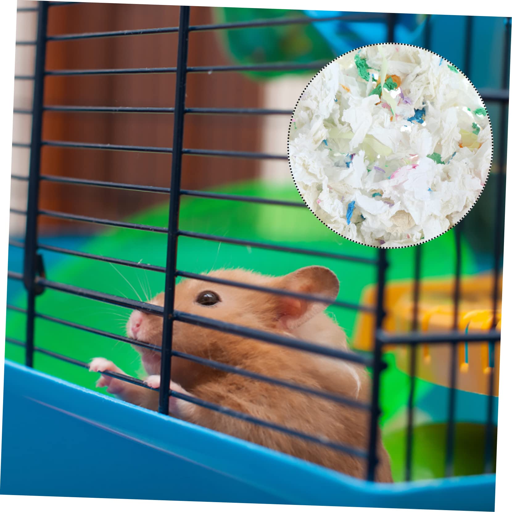 Kleintierkäfig Einstreu aus Papier 450g Super Saugfähig und Geruchsbindend für Meerschweinchen und Hamster als Hygienische Käfigunterlage