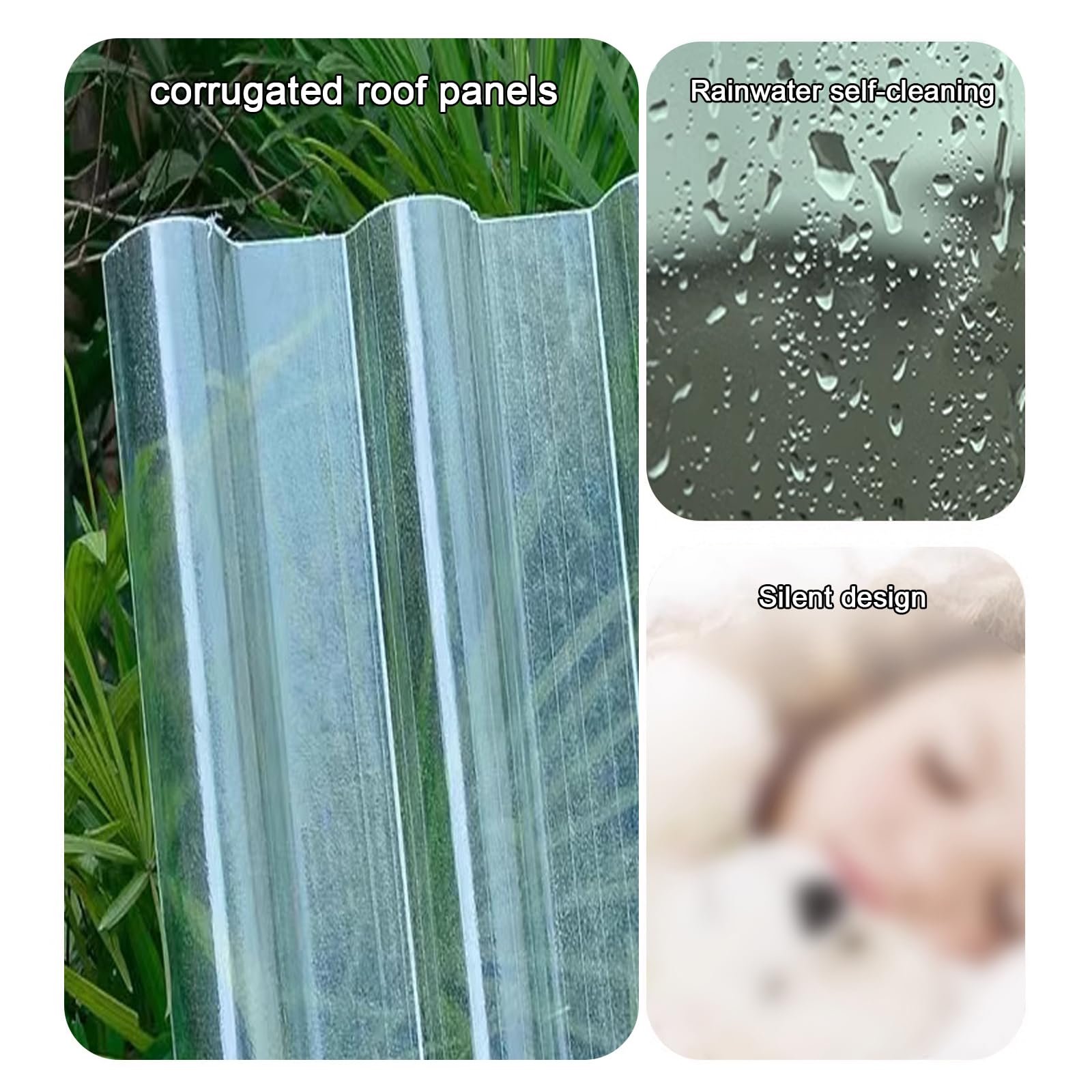 Pannelli per lucernari in Fibra di Vetro termoisolanti da 1,2 mm, tegole Impermeabili per pareti, soluzioni edilizie per Esterni, perfette per capannoni e Serre