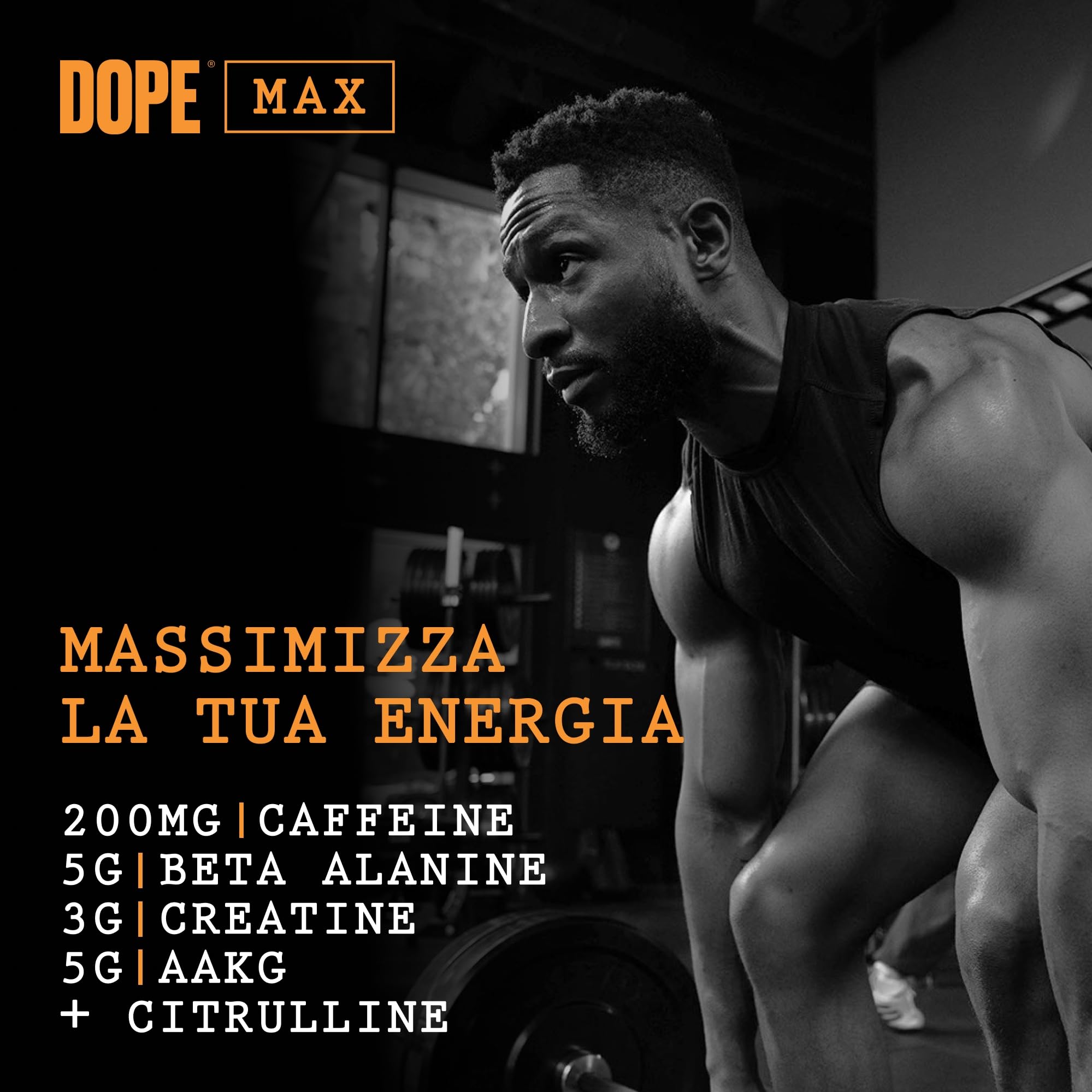 Bulk Dope Max Polvere Pre-allenamento | 563 g | 25 porzioni | Alto Contenuto di Caffeina 200mg | 5g Beta Alanina | 3g Creatina | Miscela AAKG & Citrullina | Vitamina B6 | Sour Apple