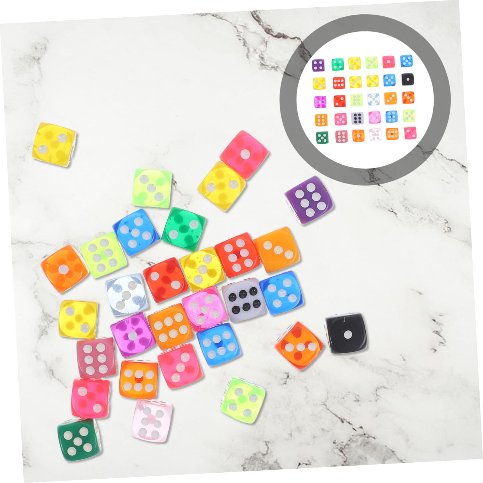 Toyvian 3 Set Di Dadi Per Feste Divertenti E Versatili in Resina Per Giochi Di Dadi Per Ragazzi E Ragazze E Incontri Per Adulti 30 Pezzi * 3