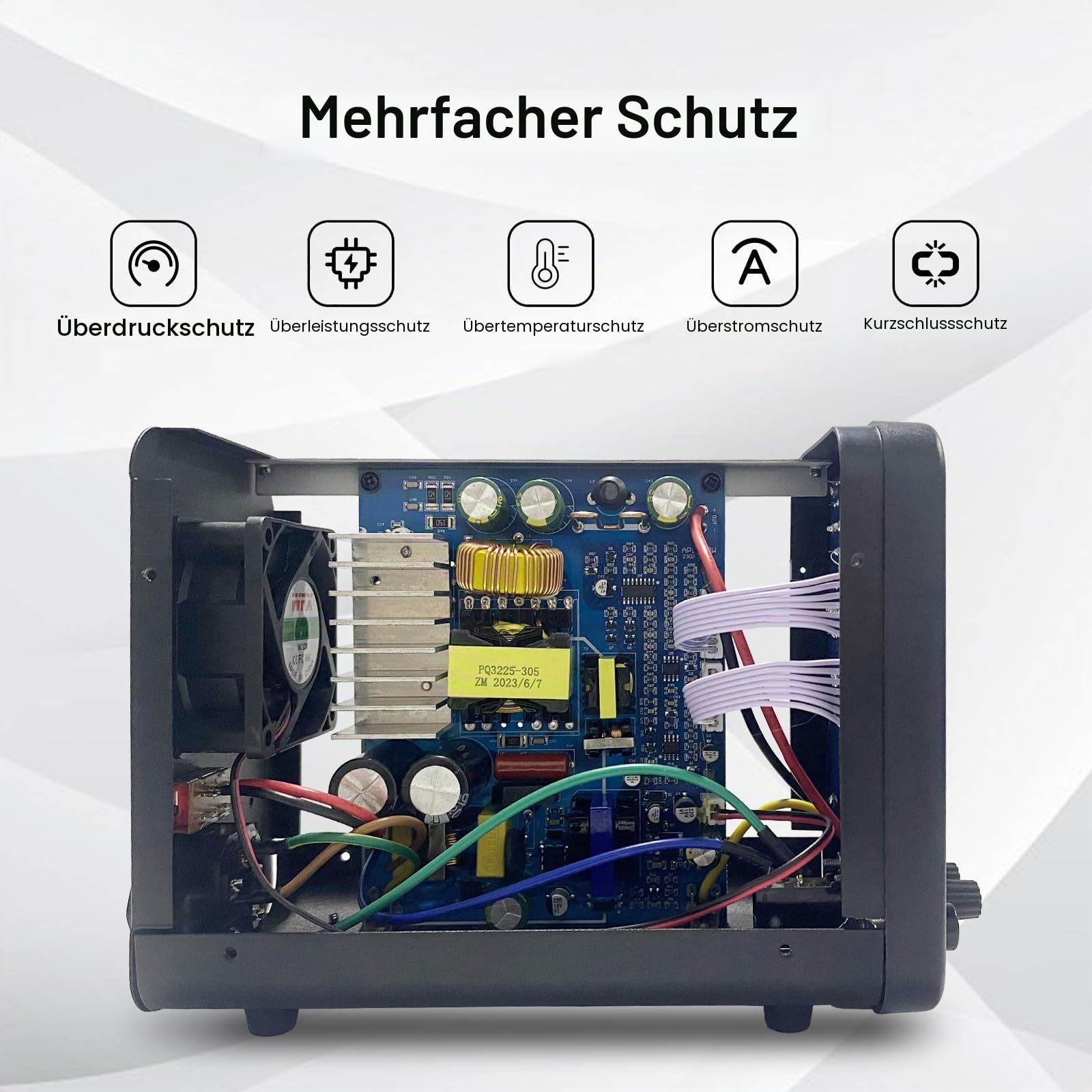 Labornetzteil 30V 10A Labornetzgerät mit 3 Speicherkapazitäten,Regelbares Netzteil mit OCP-Schutz/OUTPUT /4-Stellige LED-Anzeige/USB-Schnellladung/Helligkeit/Ton einstellbar