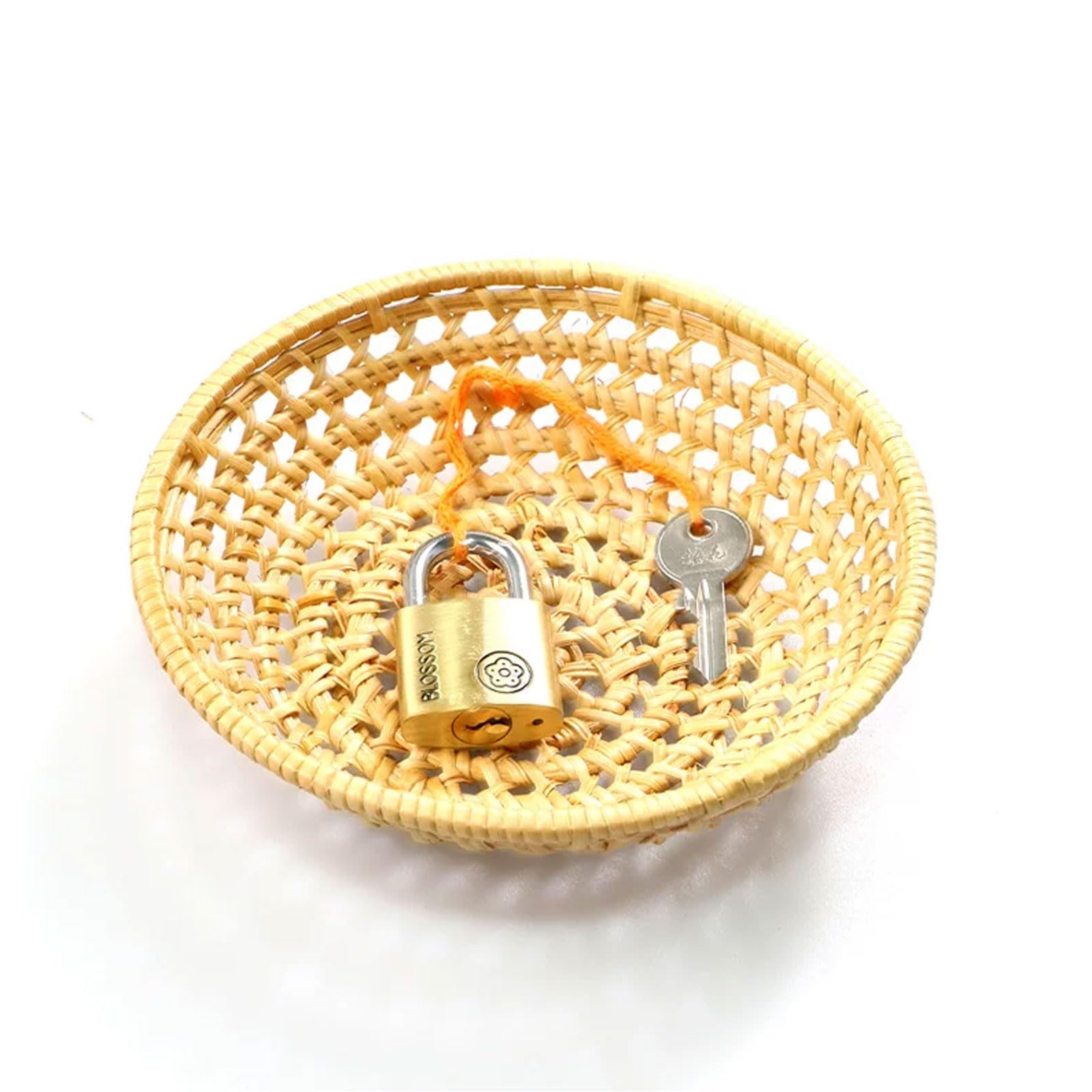 ttnmrc Montessori Lock and Key Work with Woven Basket, Hand-Eye Coordination & Fine Motor Skills Training