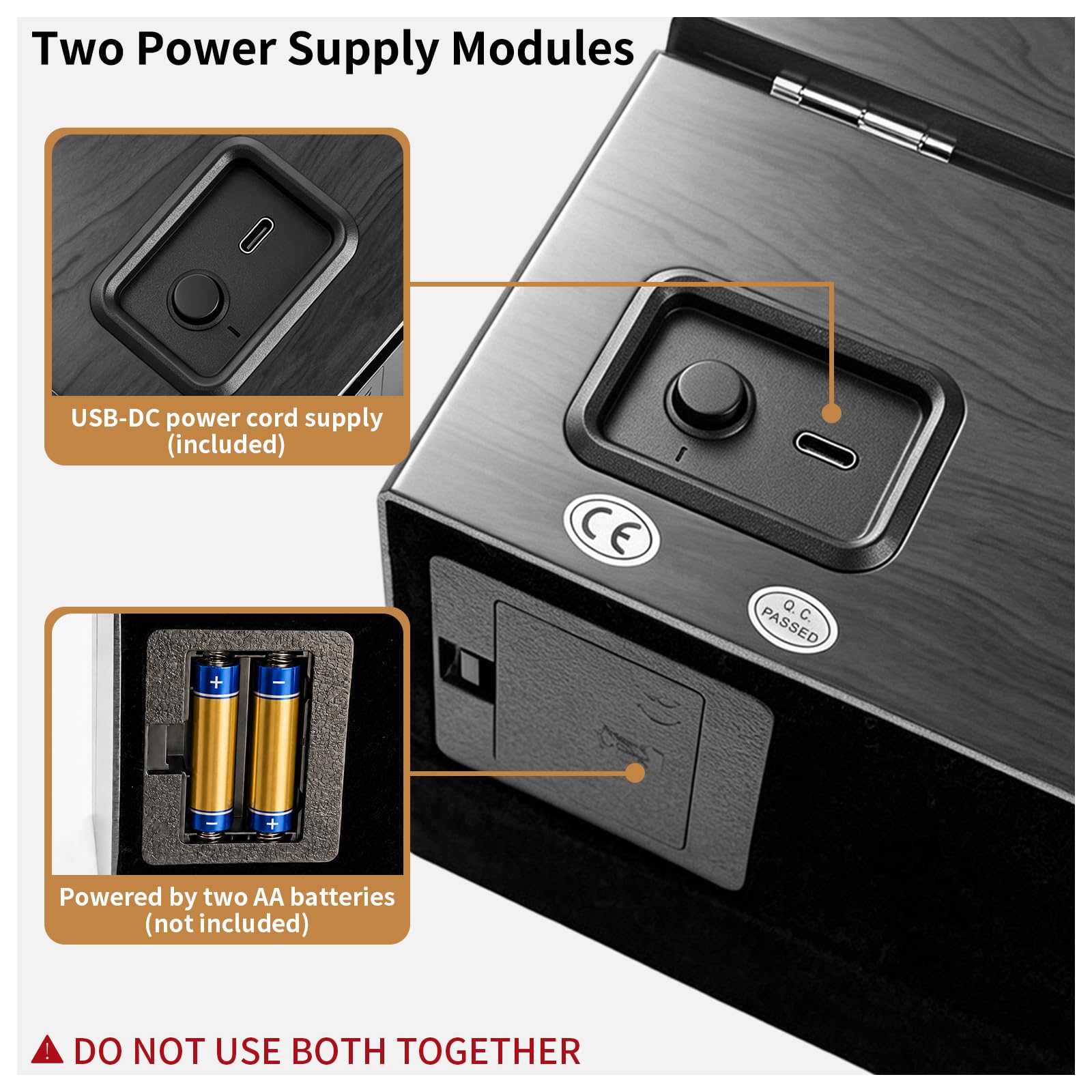 Automatischer Uhrenbeweger für Automatikuhren, leiser Motor, batteriebetrieben oder AC-Adapter für Herren